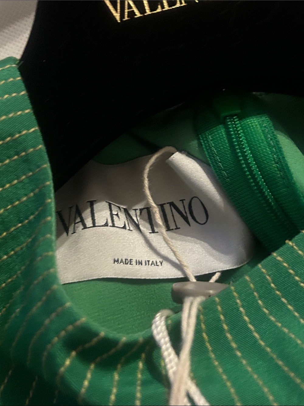 VALENTINO GARAVANI Ruffled Tulle velvet-paneled Silk Twill Midi Dress MSRP $7850 - Picture 6 of 9
